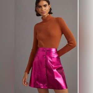 ANTHROPOLOGIE MAEVE METALLIC MINI SKIRT SIZE XS